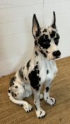 A ceramic Great Dane dog sculpture H82cm