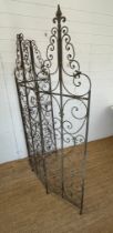 A three panel metal screen AF (186cm x 48cm each panel)