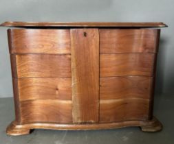 A vintage Humidor chest comprising of six drawers and a drop down lockable panel with key