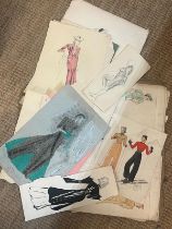 A vintage fashion designer pattern book/sheets