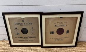 Two framed gramophone records Dyson and Sons Windsor and Williamsons Windsor