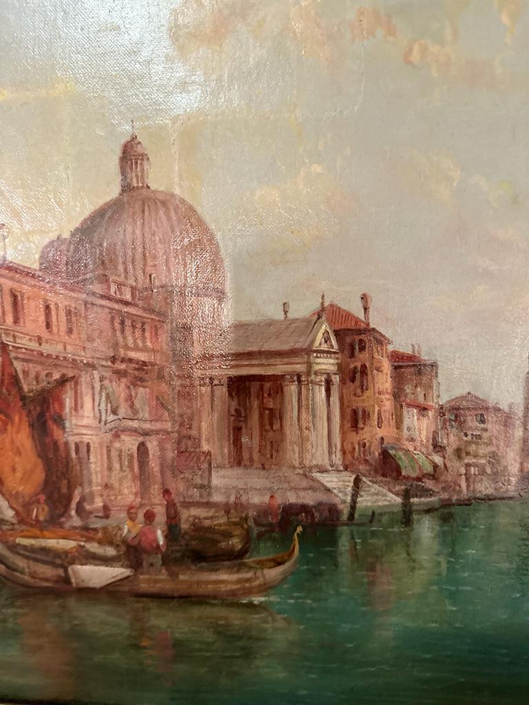 Alfred Pollentine (1836-1890) "The Grand Canal, Venice" Signed bottom right and inscribed verso, oil - Image 3 of 7