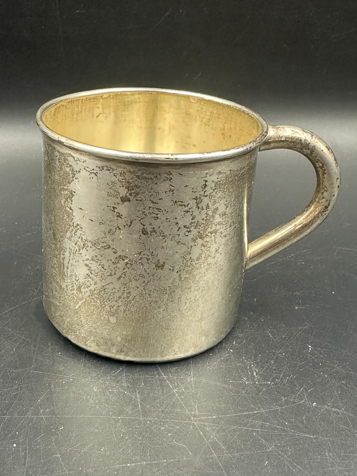 A W Bell & Co silver beaker, approximate total weight 59g, H 6cm - Image 2 of 4