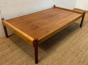 A Danish Silkeborg Mid Century coffee table (H30cm W127cm D74cm)