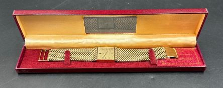 A Rotary 9ct gold 21 Jewels, on mesh style bracelet, watch, approximately 19cm in length and 67.