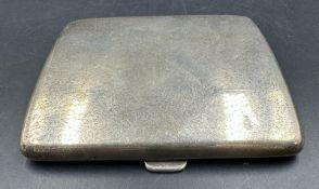 A silver cigarette case, hallmarked for Birmingham by William Henry Sparrow 1912.