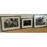 Three signed prints by Clive Mercoath of wildlife scenes