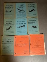 A selection of Pilots notes pamphlets on various planes