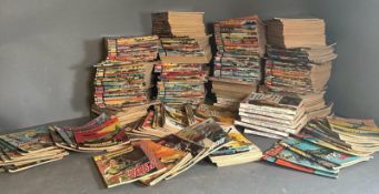 A large selection of pictures library comic books to include Commands, Battle and Air Ace, various