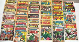 A quantity of American comics by Marvel to include Hulk and Spiderman various conditions and ages.
