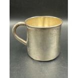 A W Bell & Co silver beaker, approximate total weight 59g, H 6cm