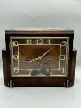 Art Deco style wooden mantle clock