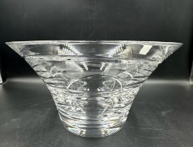 Royal Doulton handcut crystal Saturn large bowl 22.5cm, boxed.