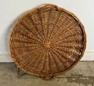 A French wicker fruit drying harvesting basket