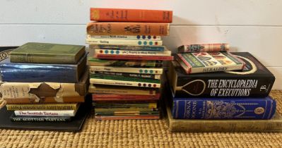 A selection of reference books, various ages and authors.