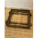 A reclaimed wrought iron trolly base 51cm x 57cm