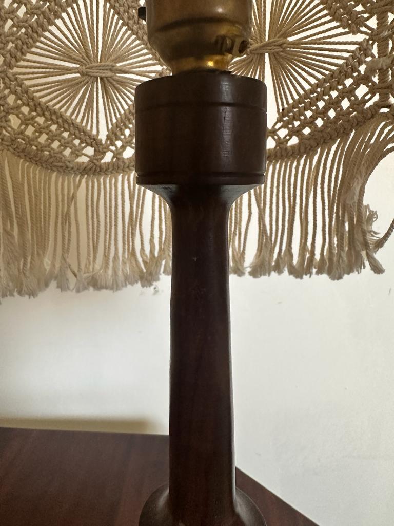 A pair of mahogany turned table lamps - Image 3 of 3