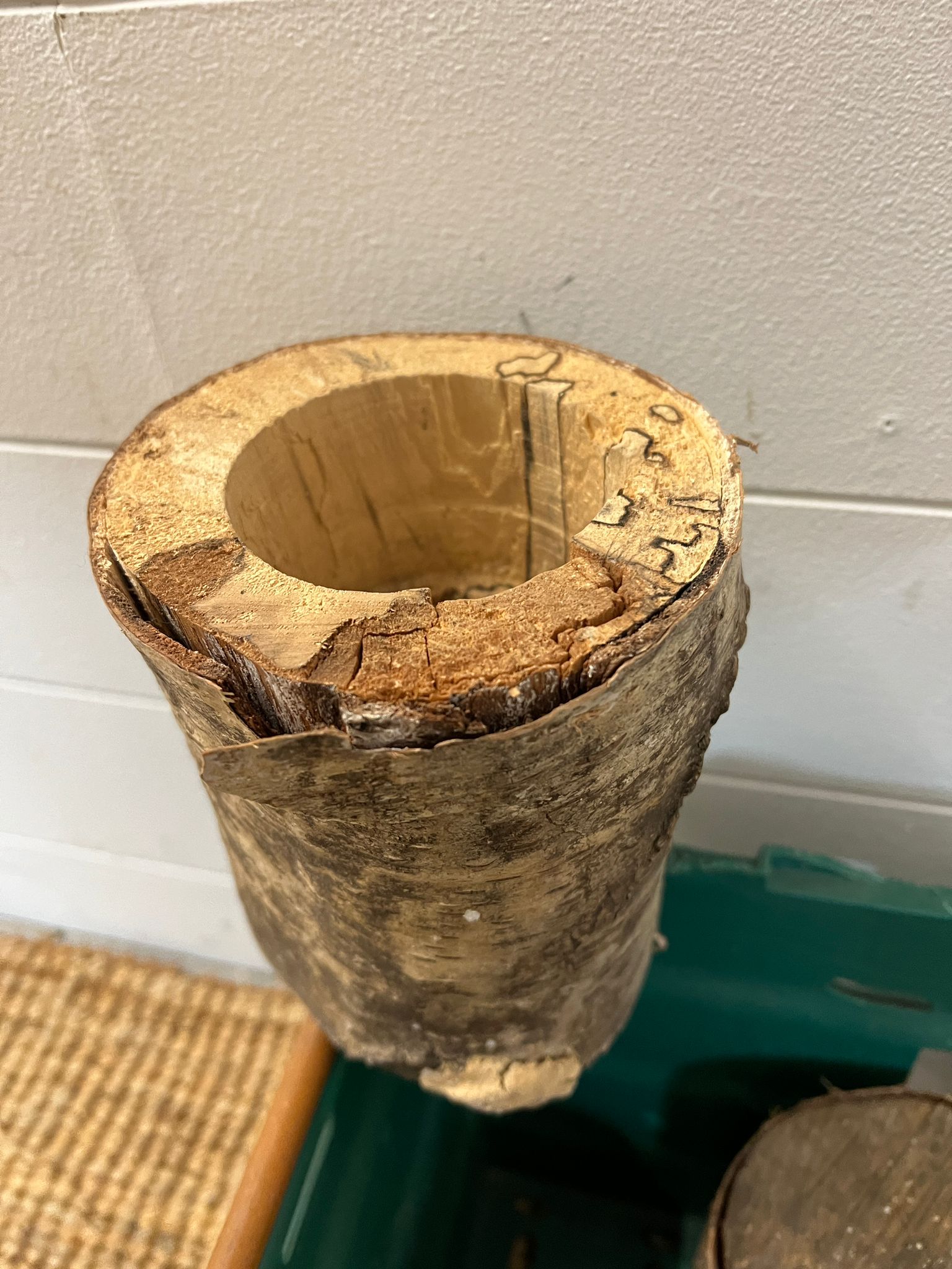 A selection of wooden rustic candle holders and logs - Image 2 of 3