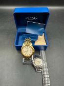 A boxed Rotary gentleman’s wrist watch untested and a swatch watch AF