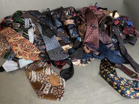 A quantity of vintage silk ties various makers to include Liberty, Simpson etc