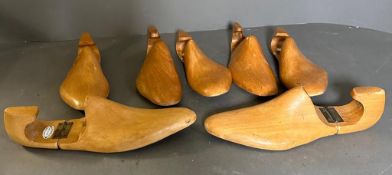 A selection of wooden shoe trees