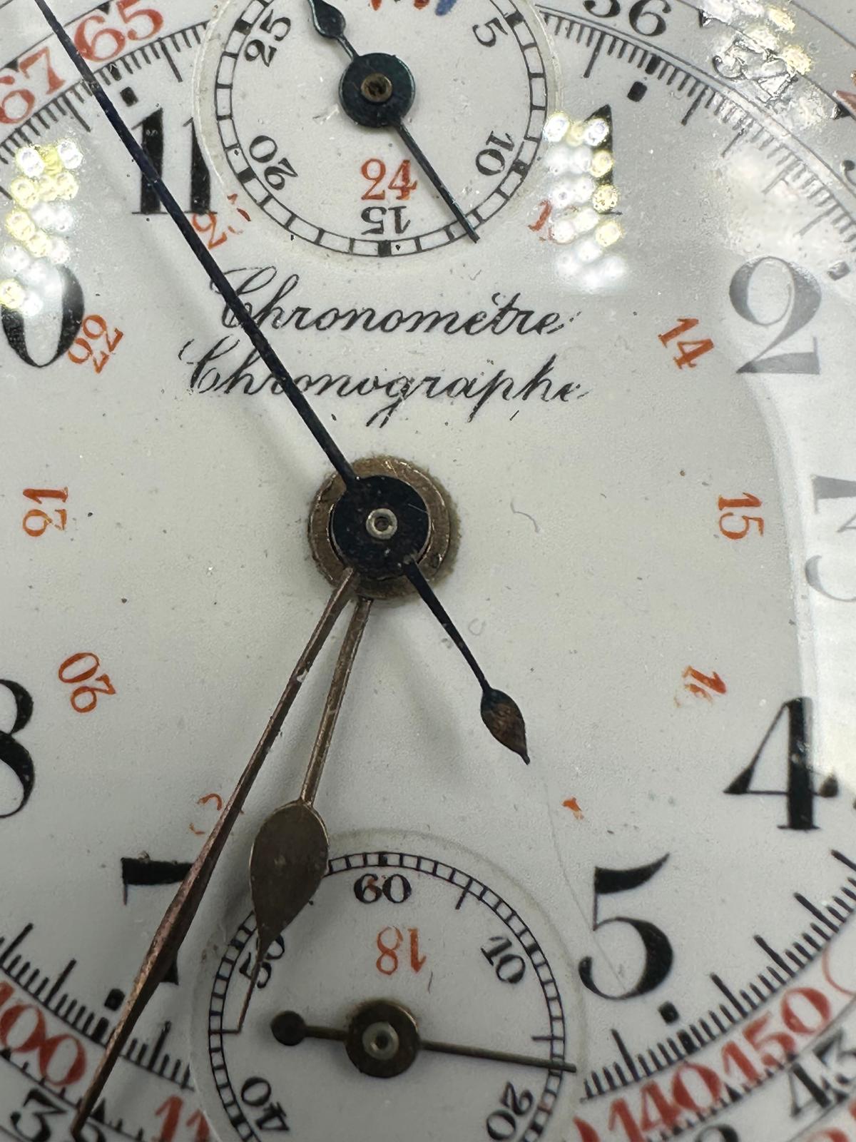 A French gunmetal WWI chronograph, in need of repair, range finder. - Image 2 of 4