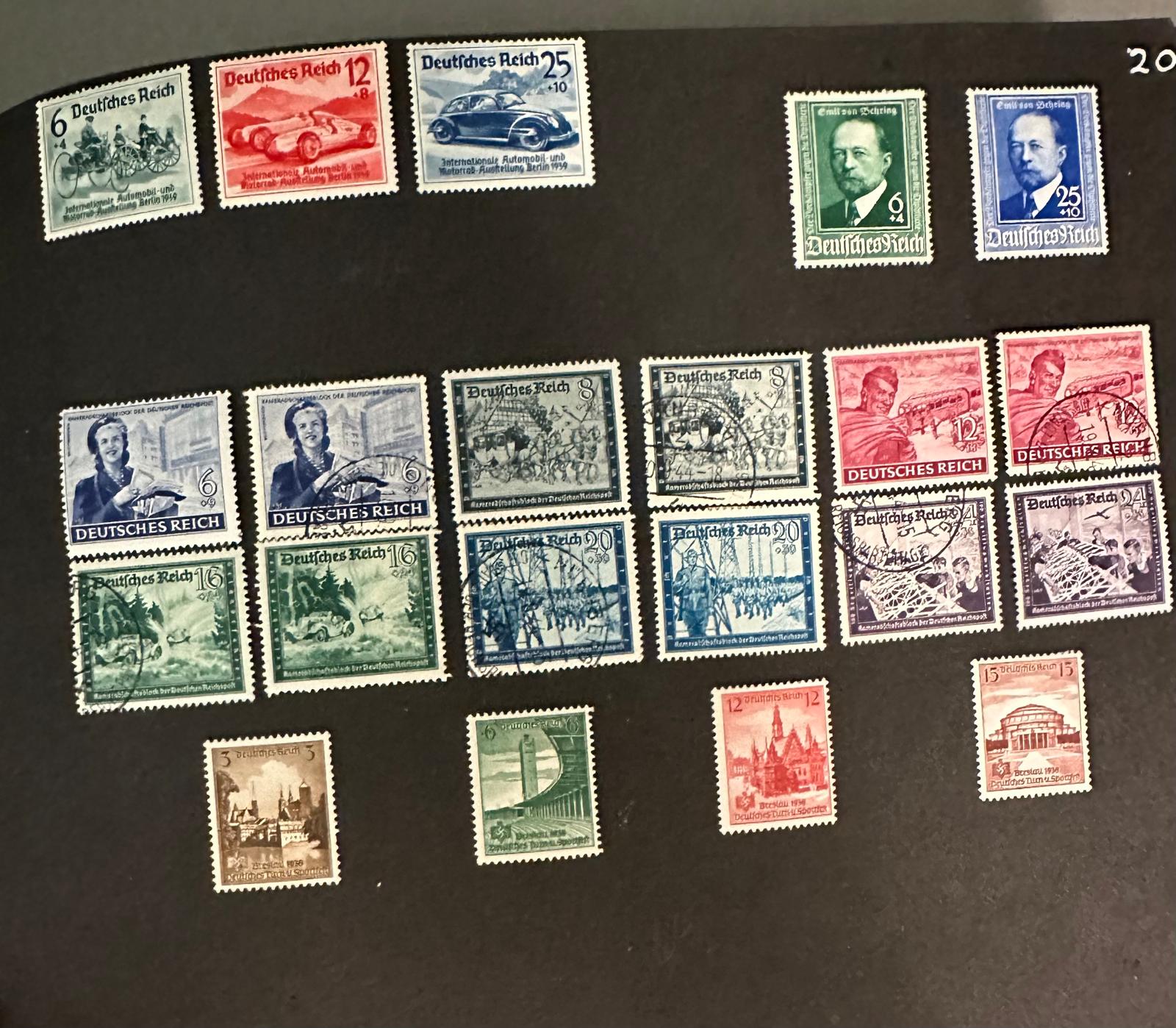 A WWII era German stamp album with a range of various stamps, denominations and issues. - Image 6 of 11