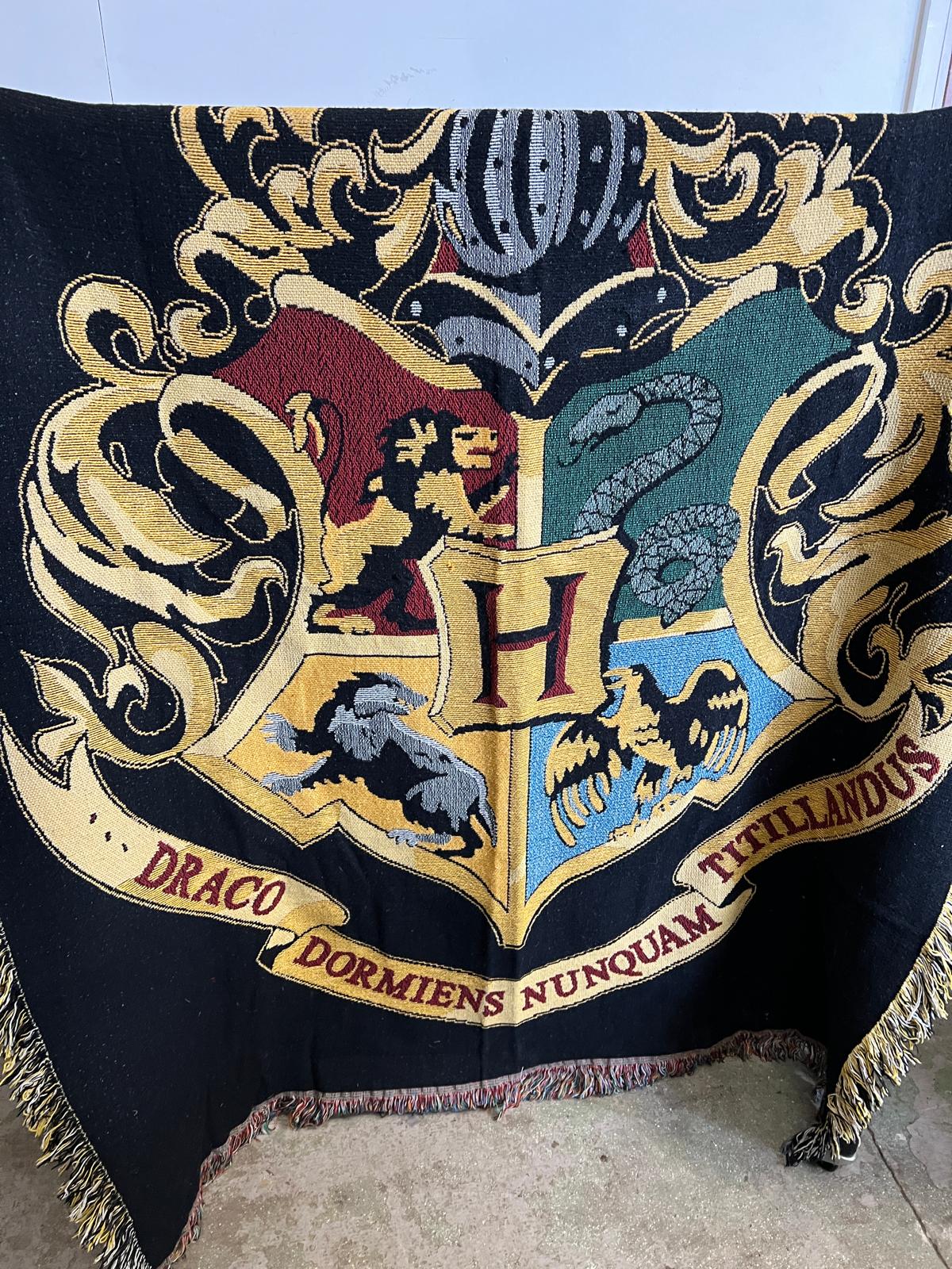 Harry Potter tapestry crest throw along with Warner Bros clapper board 170cm x 133cm - Image 2 of 2