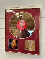 Bob Marley gold disc for the album "Bust In Out Of Trench Town" 3 of 200 (40cm x 50cm)