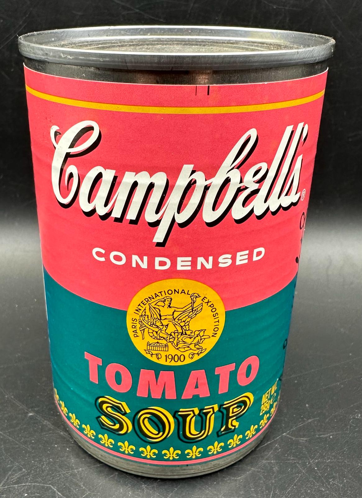 A set of four Andy Warhol Foundation Campbells tomato soup cans, limited edition and a framed - Image 3 of 6