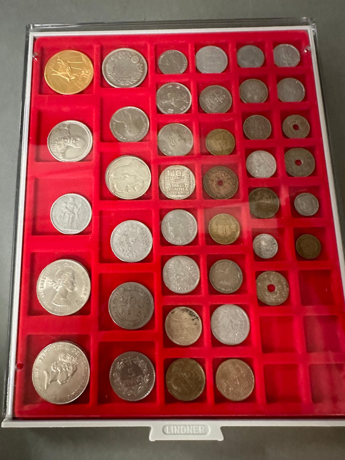 A selection of world coins in seven trays, including Indian, Russian etc. - Image 8 of 9