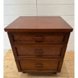 John Lewis bedside table with three drawers (H60cm W50cm D45cm)