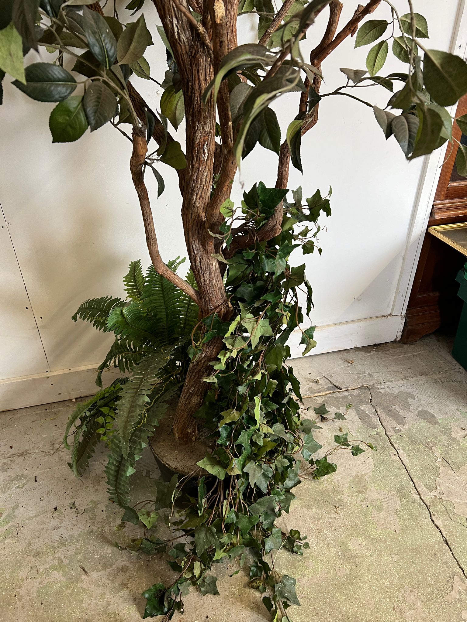 A large artificial tree with ivy and fern to pot approx H170cm - Image 2 of 3