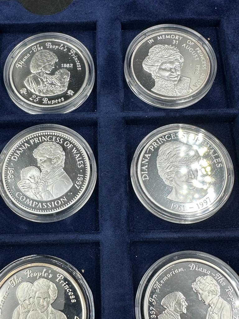 Eleven silver collectable Crown coins celebrating the life of Princess Diana by the Westminster - Image 5 of 6