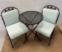 A metal bistro set by Kettler