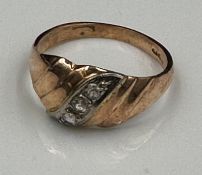 A 14ct, marked 585, gold ring, aaproximate weight 2.4g