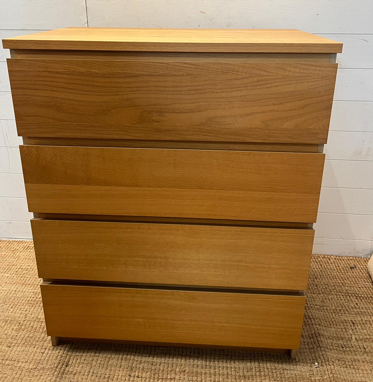 An Ikea Malm chest of drawers (H100cm W80cm D48cm)