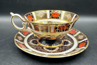 A Royal Crown Derby cup and saucer