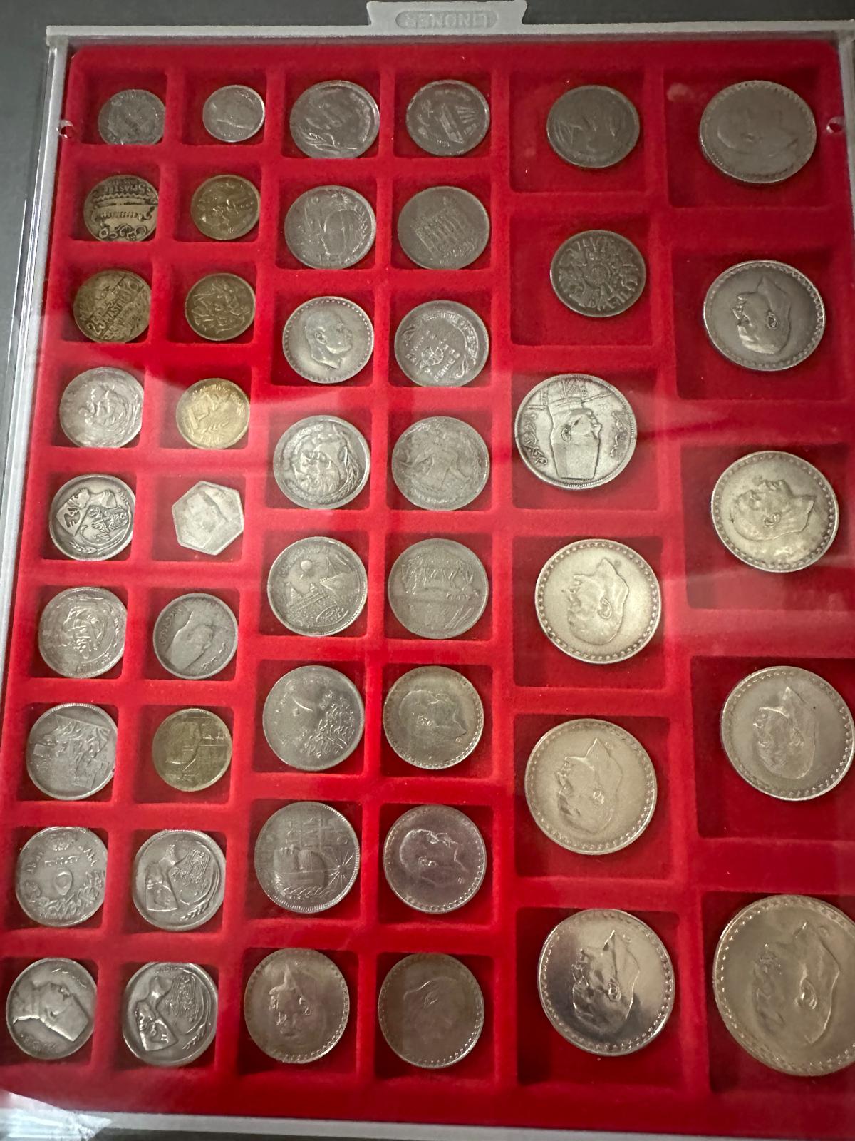 A selection of world coins in seven trays, including Indian, Russian etc. - Image 7 of 9