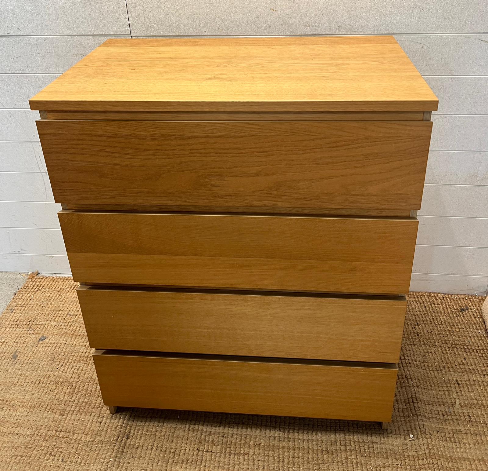 An Ikea Malm chest of drawers (H100cm W80cm D48cm) - Image 2 of 3