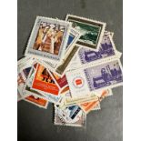 A box of loose World stamps in packets to include Morocco, Australia and Thailand