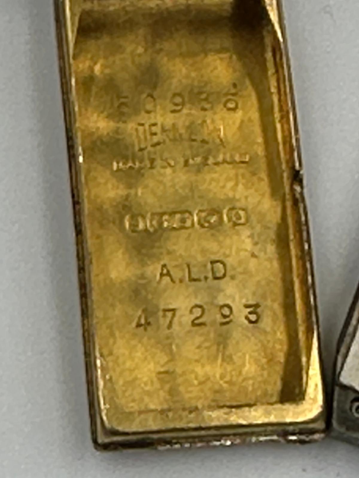9ct gold watch AF, approximate weight of case without movement 4.5g. - Image 2 of 2