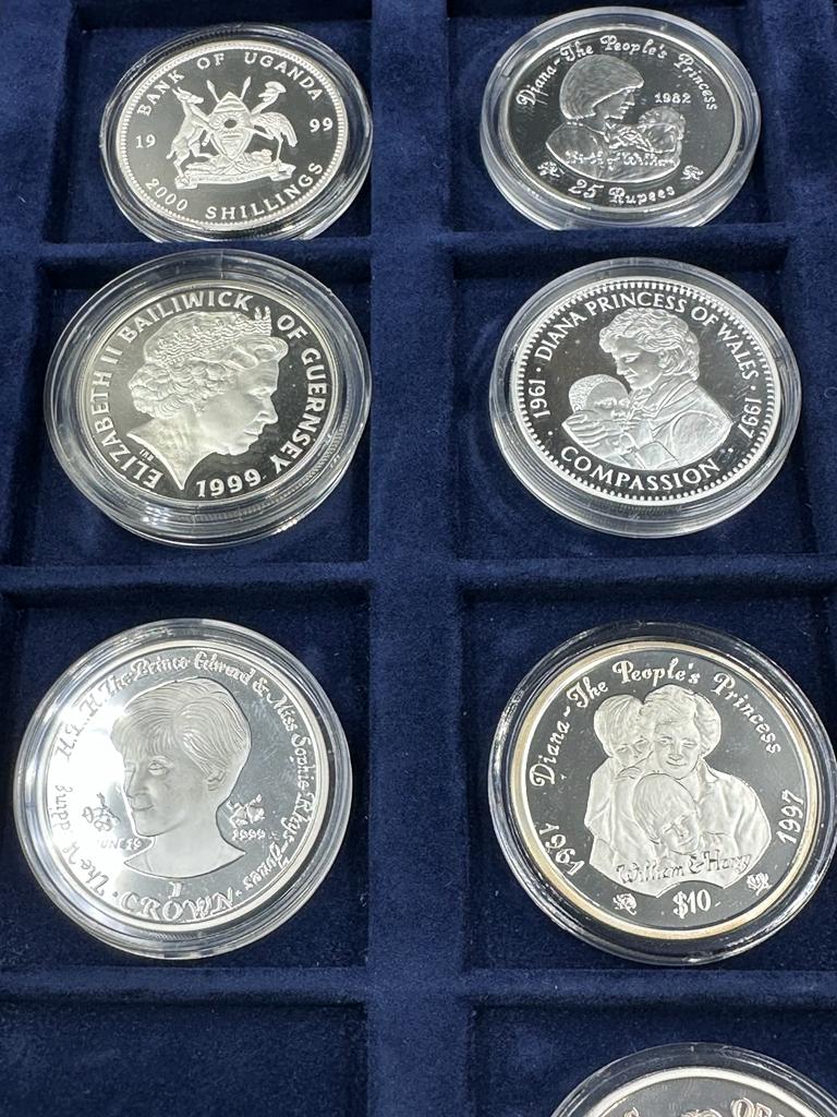 Eleven silver collectable Crown coins celebrating the life of Princess Diana by the Westminster - Image 6 of 6