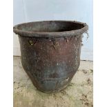 A large copper planter (H45cm Dia45cm)