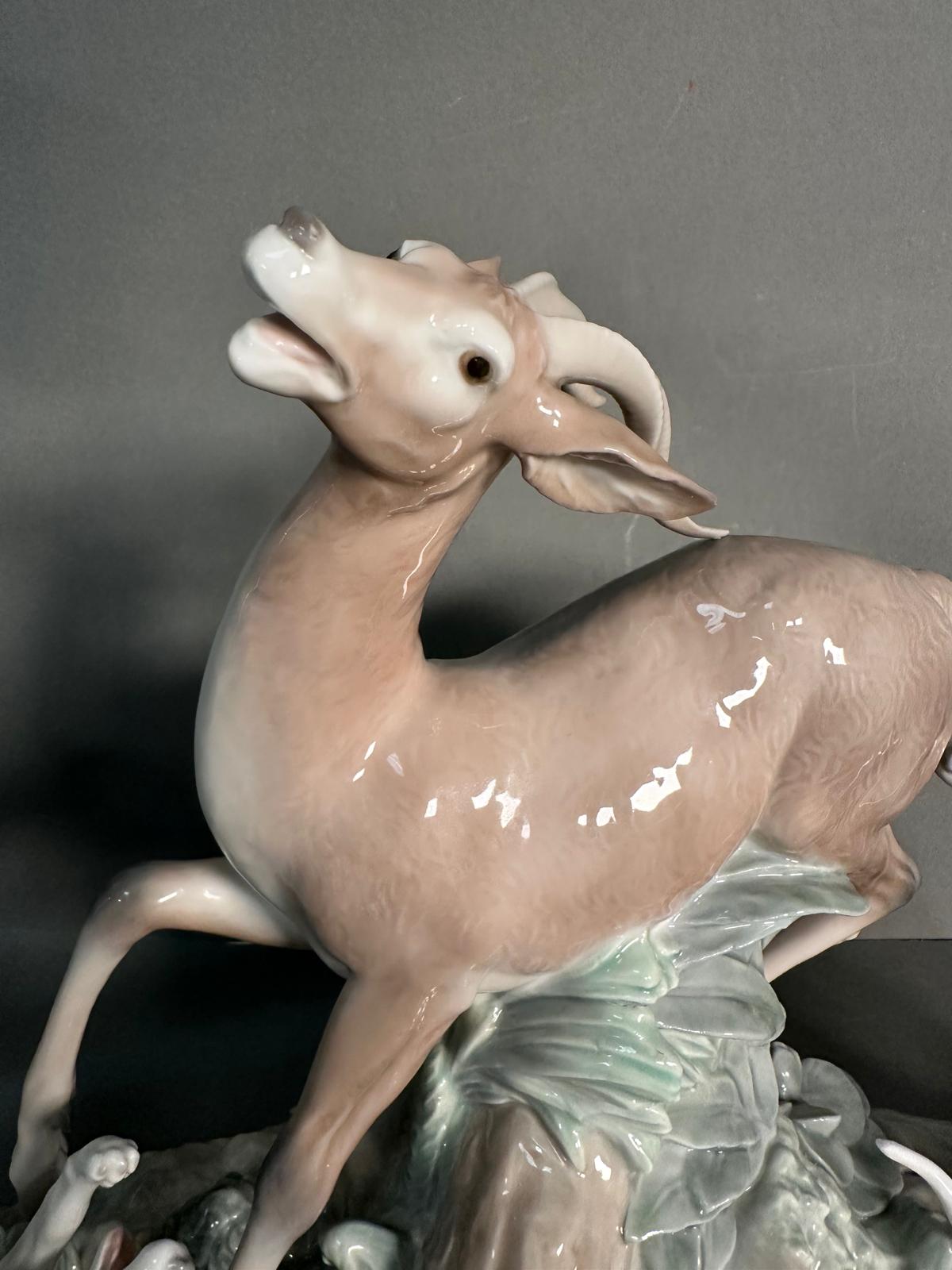 A selection of AF porcelain figures to include Lladro Playful horse no 4597, Fierce pursuit deer and - Image 3 of 11