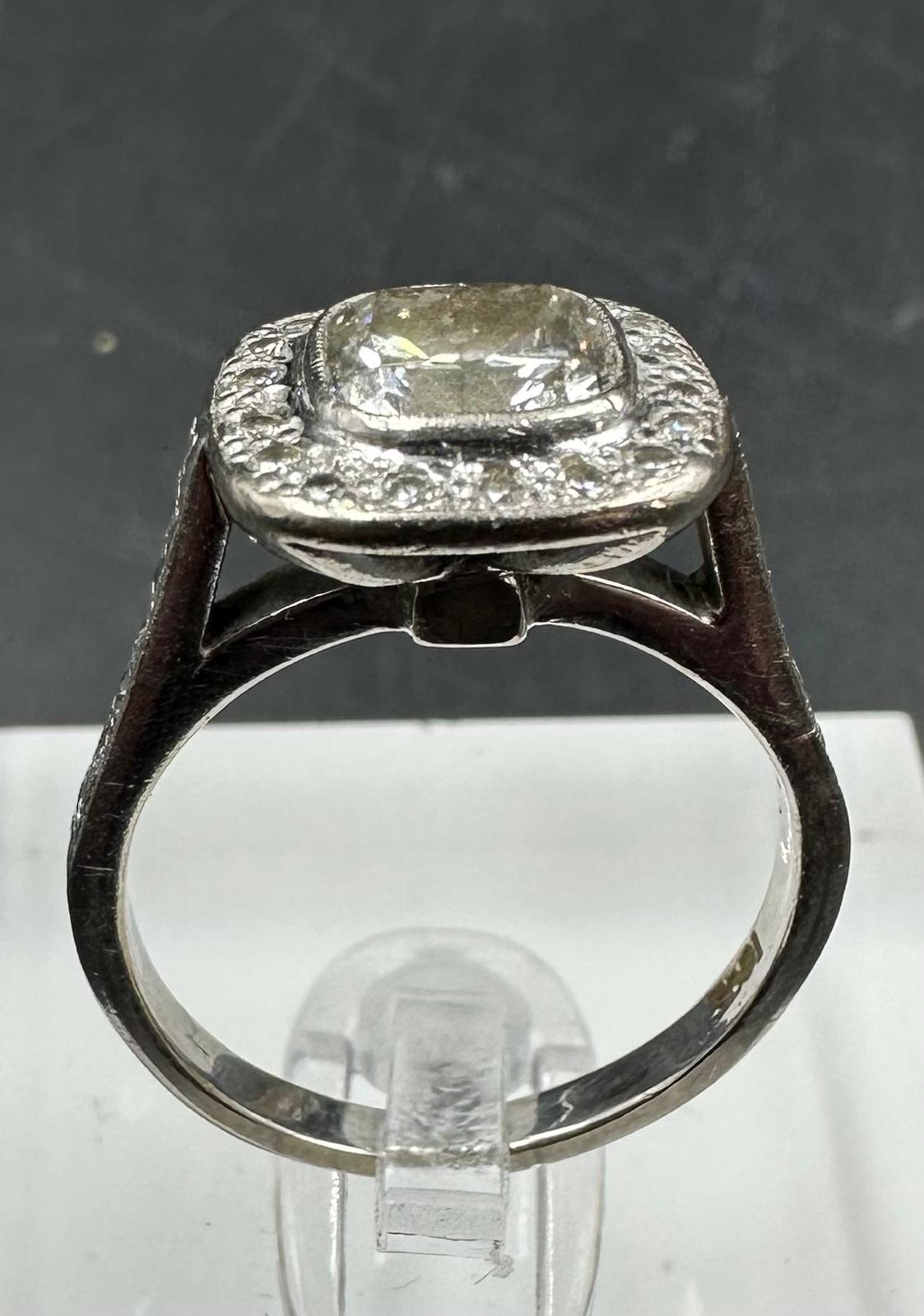 An 18ct white gold diamond ring with central stone of approximately 1.2ct and approximately 0.3ct - Image 5 of 5