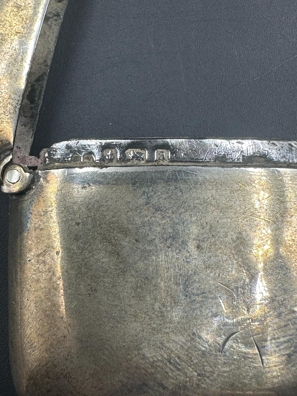 A hallmarked silver vesta case, rubbed hallmarks - Image 2 of 3