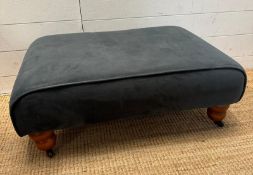 A velvet footstool (H30cm W78cm D52cm)