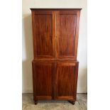 A George IV mahogany bookcase cabinet (Base H96cm W88cm D36cm Top H91cm W89cm D27cm)