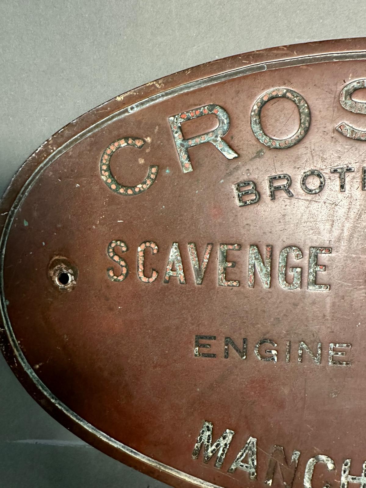 A Crossley Brothers oval bronze advertising plaque 38cm x 23cm - Image 4 of 5